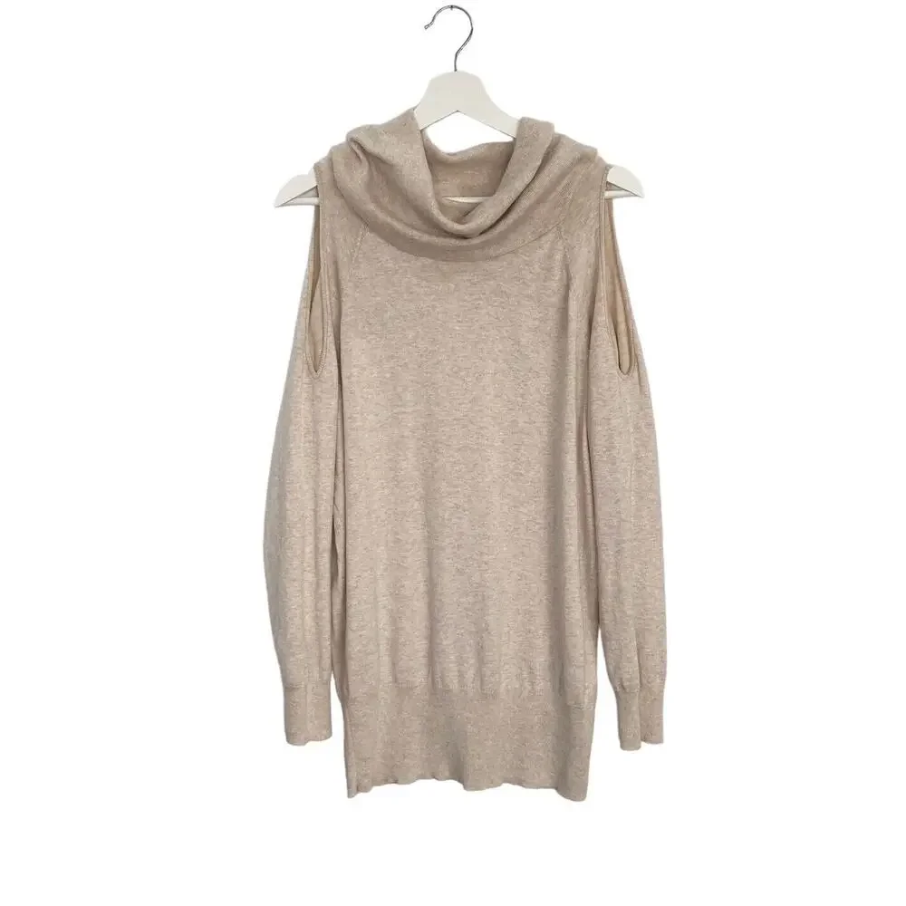The Limited Sweater Womens Size Large Knit Top Cold shoulder dolman sleeve Tunic